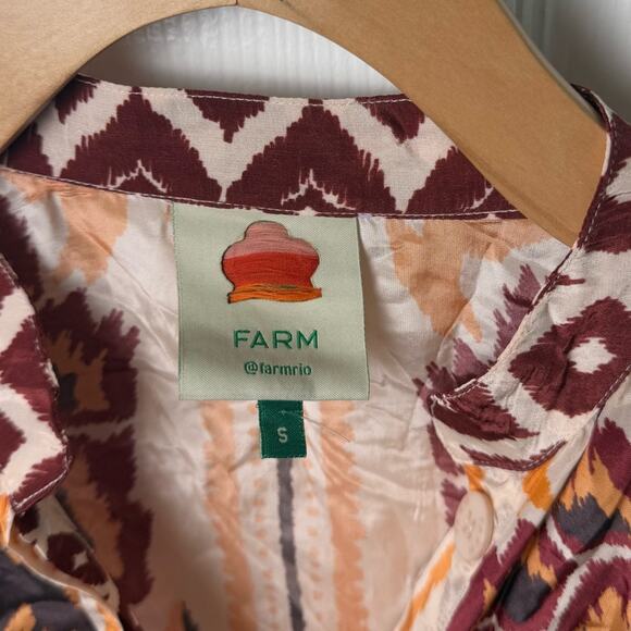 Farm Rio Cream Toucans Scarf Maxi Dress S - Picture 9 of 10